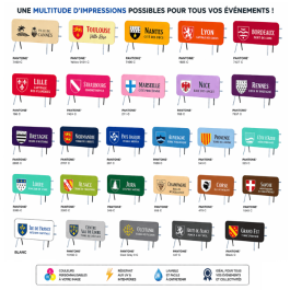 Housse personnalisée pour barrière de Police / Vauban  lycra 210 gr/m² - Covertex Pro