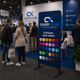Housse personnalisable pour grille d'exposition 200x100 cm lycra 210 gr/m²– Covertex Pro