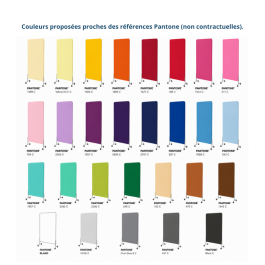 Nuancier Housse pour grille d'exposition Hexagone 200x100 cm lycra 210 gr/m²– Covertex Pro