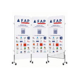 Housse personnalisable pour grille d'exposition Hexagone 200x100 cm lycra 210 gr/m²– Covertex Pro