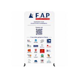 Housse personnalisable pour grille d'exposition 200x100 cm lycra 210 gr/m²– Covertex Pro