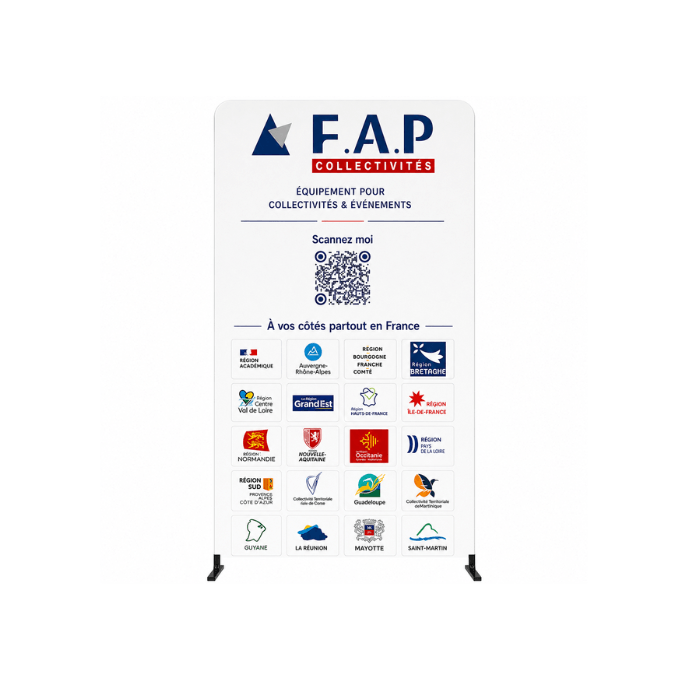 Housse personnalisable pour grille d'exposition 200x100 cm lycra 210 gr/m²– Covertex Pro