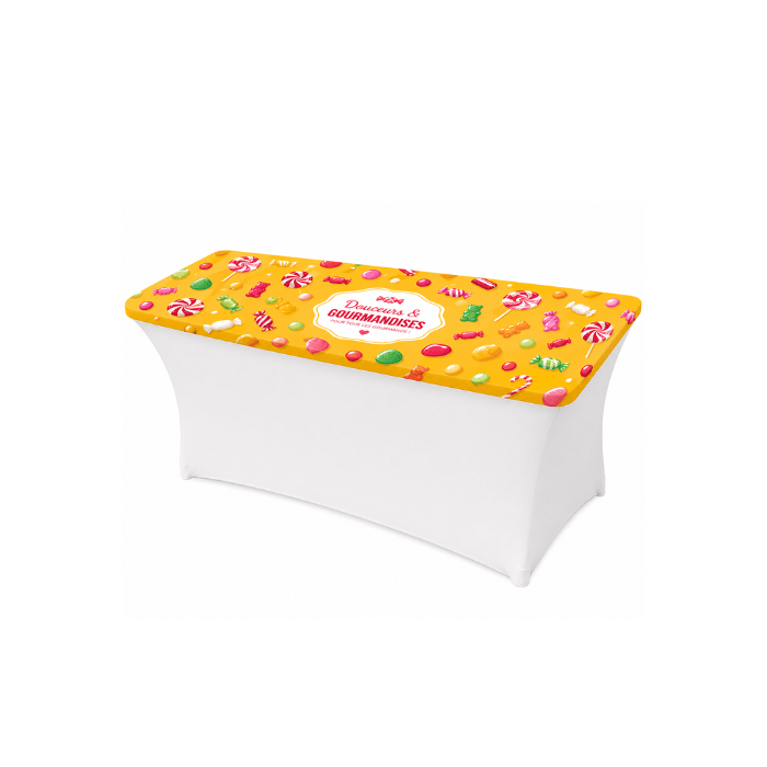Housse personnalisable de plateau pour table 122x76 cm lycra 210 gr/m² – Covertex Pro