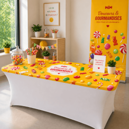 Housse personnalisable de plateau pour table 122x76 cm lycra 210 gr/m² – Covertex Pro