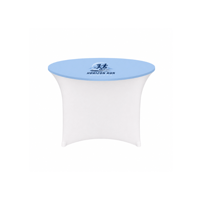 Housse personnalisable pour plateau de table Ø122 cm lycra 210 gr/m² – Covertex Pro