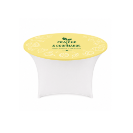 Housse personnalisable pour plateau de table Ø152 cm lycra 210 gr/m² – Covertex Pro