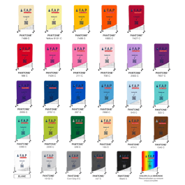 Nuancier Housse pour grille d'exposition Hexagone 200x100 cm lycra 210 gr/m²– Covertex Pro