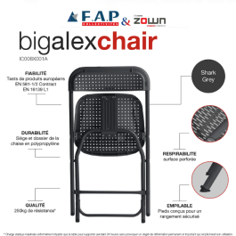 Chaise pliante Big Alex Taupe - ZOWN-Maxchief