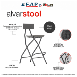 Tabouret pliant Alvar New classic polyéthylène - ZOWN-Maxchief