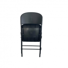 chaises jumbo pliante accrochable noir, plastique, résistante, solide, polyéthylène HDPE pur, recyclable