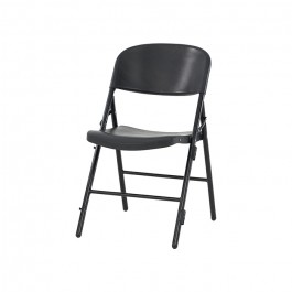 chaises jumbo pliante accrochable noir, plastique, résistante, solide, polyéthylène HDPE pur, recyclable