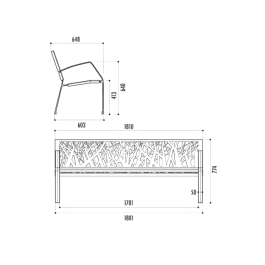 Banc Maverick - 180 cm