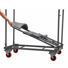 Chariot de transport ZOWN-Maxchief pour chaises Norman ou Jumbo Structure en acier peint gris. , résistante, solide