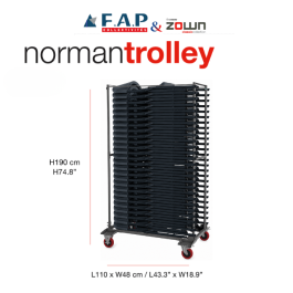 Chariot de transport ZOWN-Maxchief pour chaises Norman ou Jumbo