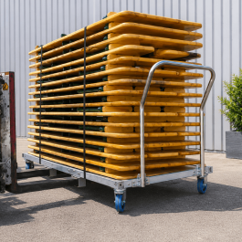 Chariot pour tables et bancs brasserie
