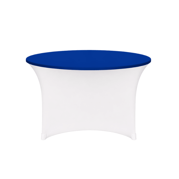 Housse pour plateau de table rond Bleu ROI proche pantone 287C