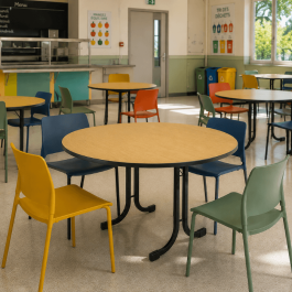 Table polyvalente Vendée mélaminée Ø150 cm