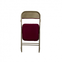 Chaises pliantes Prestige vieil or/grenat en velours M1, plastique, solide, polyéthylène HDPE pur, recyclable