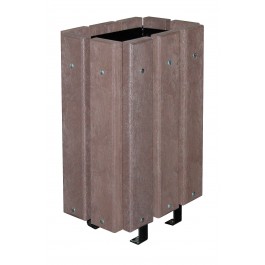 Corbeille Urbaine Moray recyclée sans couvercle marron