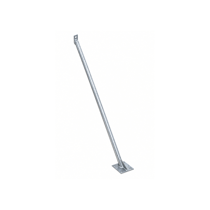 Jambe de force avec platine pour clôture de chantier