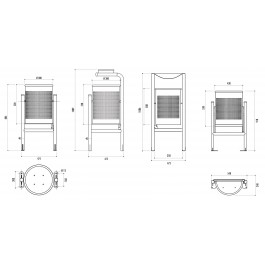 Corbeille Urbaine Barcelona ronde 60 litres