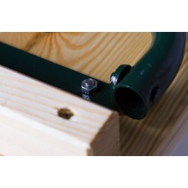 Banc brasserie 200x25cm, table extérieure avec sièges, en pin massif certifié, table de bistrot avec renforts d'angle.