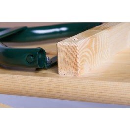 Banc brasserie 220x25 cm, table extérieure avec sièges, en pin massif certifié, table de bistrot avec renforts d'angle.