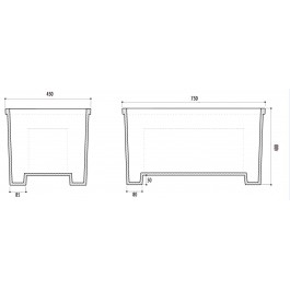 Jardinière Ona 750x450mm