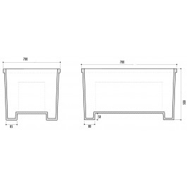 Jardinière Ona 700x700mm