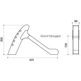 Grand toboggan PEHD