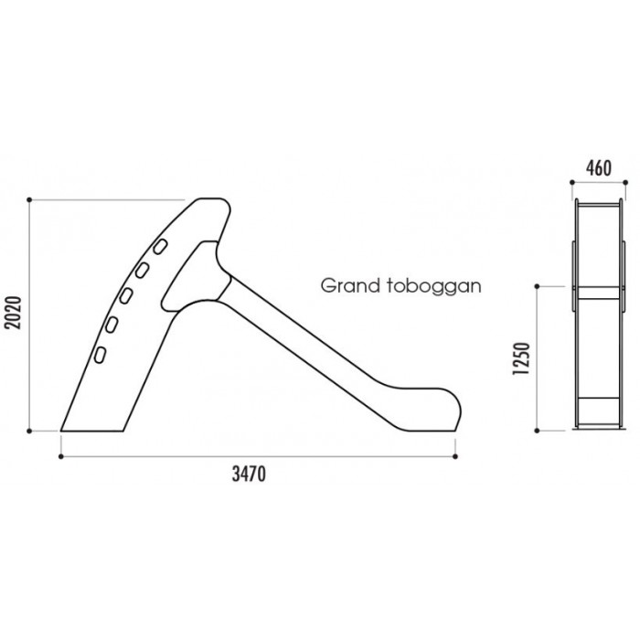 Grand toboggan PEHD