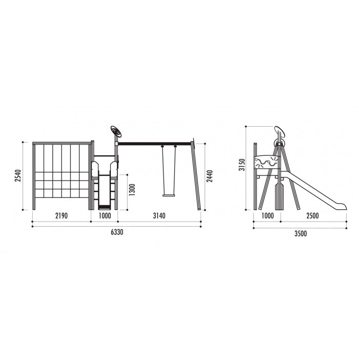 Loggyland – Volant 33 Cm Pour Tour De Jeu – Plastique – Vis Incluses – Accessoire Pour Maison De Jeu Extérieur