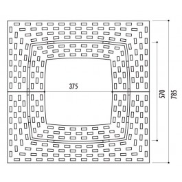 Grille d'arbre Estadi 786 x 786 mm