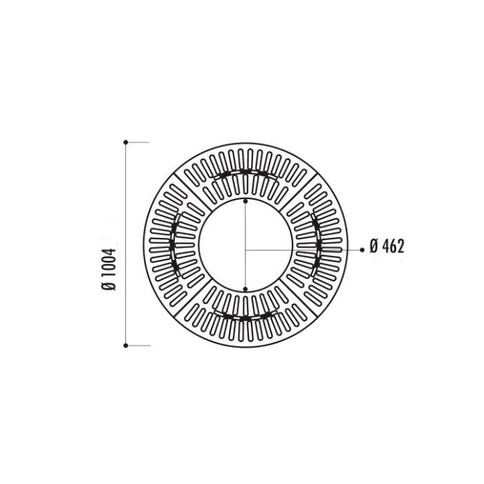 Grille d'arbre Circular Ø 1004 mm