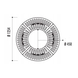 Grille d'arbre Circular Ø 1254 mm