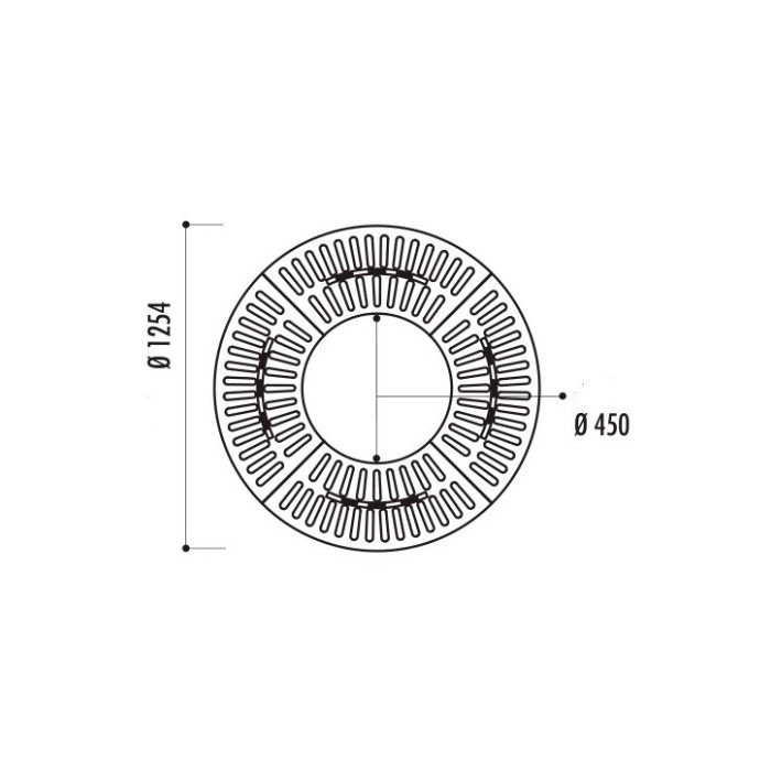 Grille d'arbre Circular Ø 1254 mm