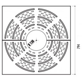 Grille d'arbre Niu 794 x 794 mm