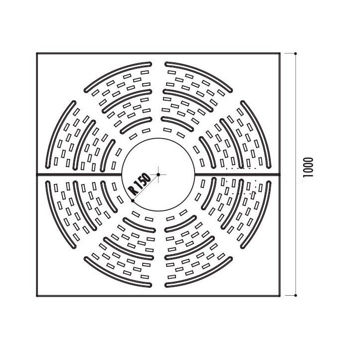Grille d'arbre Niu 1000 x 1000 mm