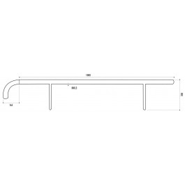 Chasse roues galvanisé Ø 60 mm - Longueur 100 cm