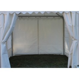 Rideau plein blanc largeur 3 m x hauteur 2,5 m pour tente Garden 9m²