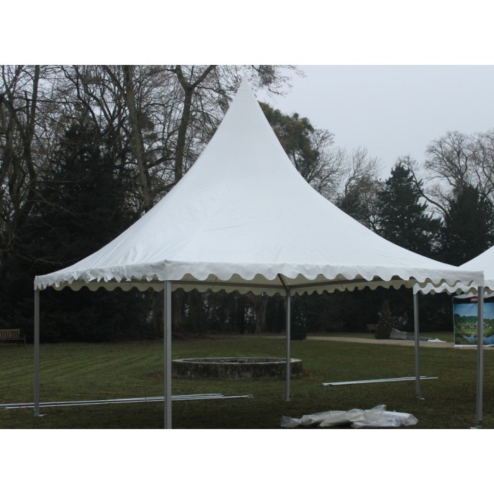 Tente Garden 4 x 4 m - ossature + toit blanc - hauteur 2,20 m - 16 m²