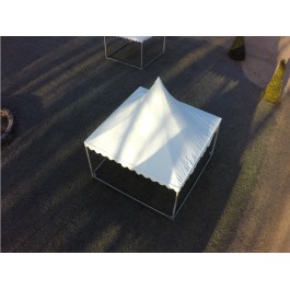 Tente Garden 4 x 4 m - ossature + toit blanc - hauteur 2,20 m - 16 m²