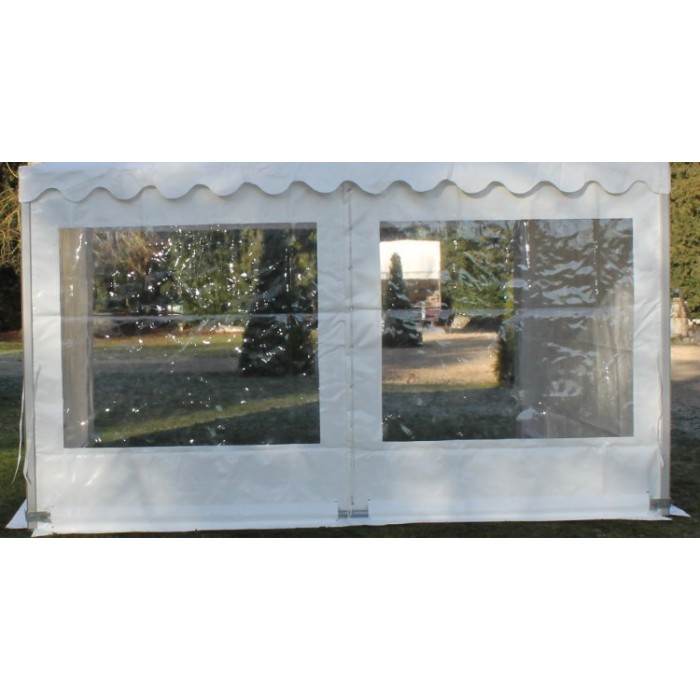 Rideau fenêtre cristal largeur 4 m x hauteur 2,2 m pour tente alu Garden 16m²