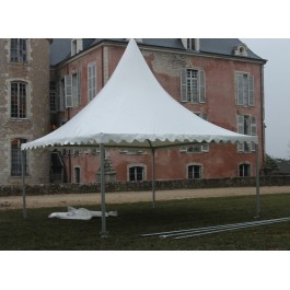 Tente Garden 5 x 5 m - ossature + toit blanc - hauteur 2,20 m - 25 m²