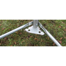 3 barres de sol en acier galvanisé diamètre 35mm pour tente garden alu 25 m²