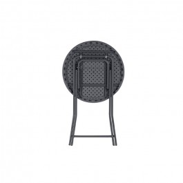 Mange debout pliant 80 cm gris foncé, plastique, résistante, solide, polyéthylène HDPE, pur recyclable, table 2 personnes