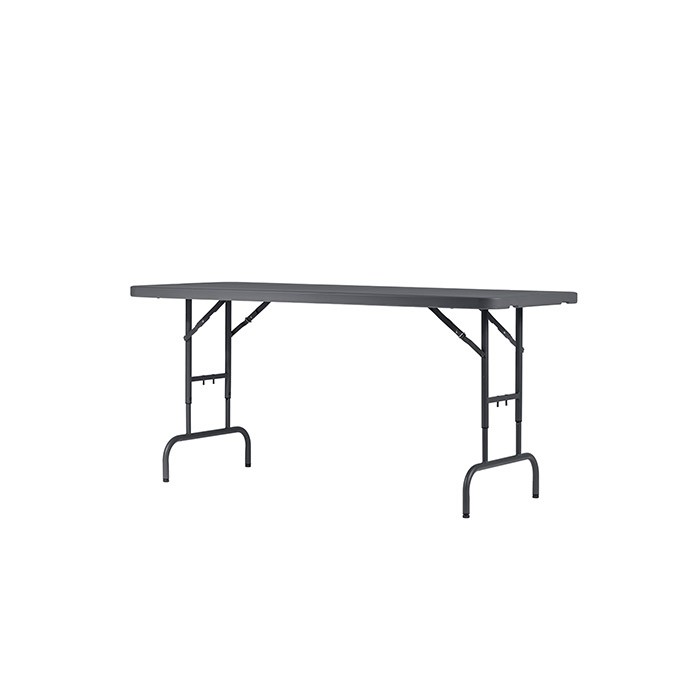 Table-worktop pliante 180 cm gris foncé, plastique, résistante, solide, polyéthylène HDPE, pur recyclable, table 6 personnes Table-worktop pliante 180 cm gris foncé, plastique, résistante, solide, polyéthylène HDPE, pur recyclable, table 6 personnes