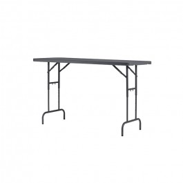 Table-worktop pliante 180 cm gris foncé, plastique, résistante, solide, polyéthylène HDPE, pur recyclable, table 6 personnes