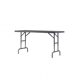 Table-worktop pliante 180 cm gris foncé, plastique, résistante, solide, polyéthylène HDPE, pur recyclable, table 6 personnes
