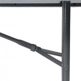 Table pliante grise, plastique, résistante, solide, résistante, table 6 personnes, polyéthylène HDPE pur, recyclable